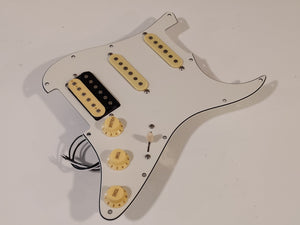 Planet Tone HSS Prewired Loaded Pickguard - Legacy / 1959 Overwounds - Parchment & Cream